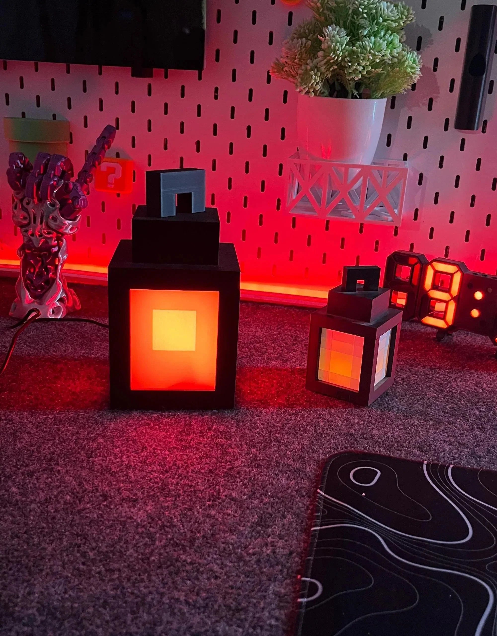Large Minecraft RGB Lantern for premium gaming setups