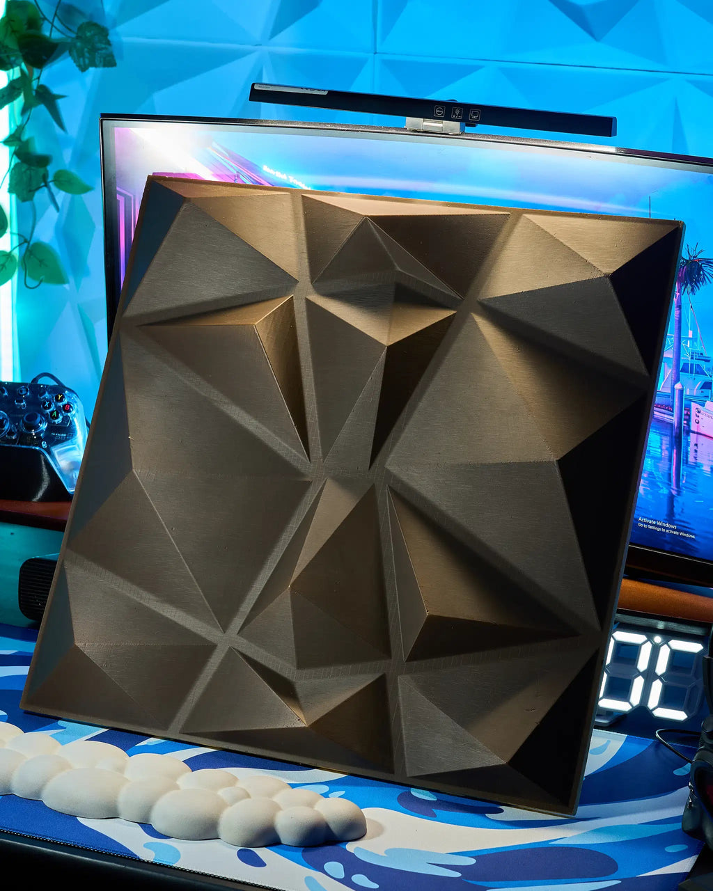 3D wall panel foam 50*50cm black Coffee Gamer Store