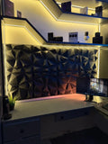 3D Wall Panel Foam 50x50cm Black