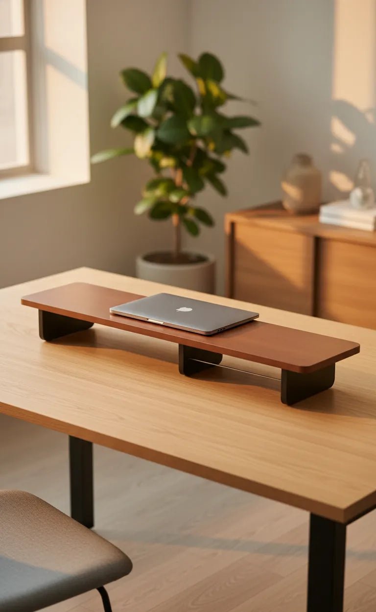 Desk Shelf Made of Natural wood - CoffeeGamerStore