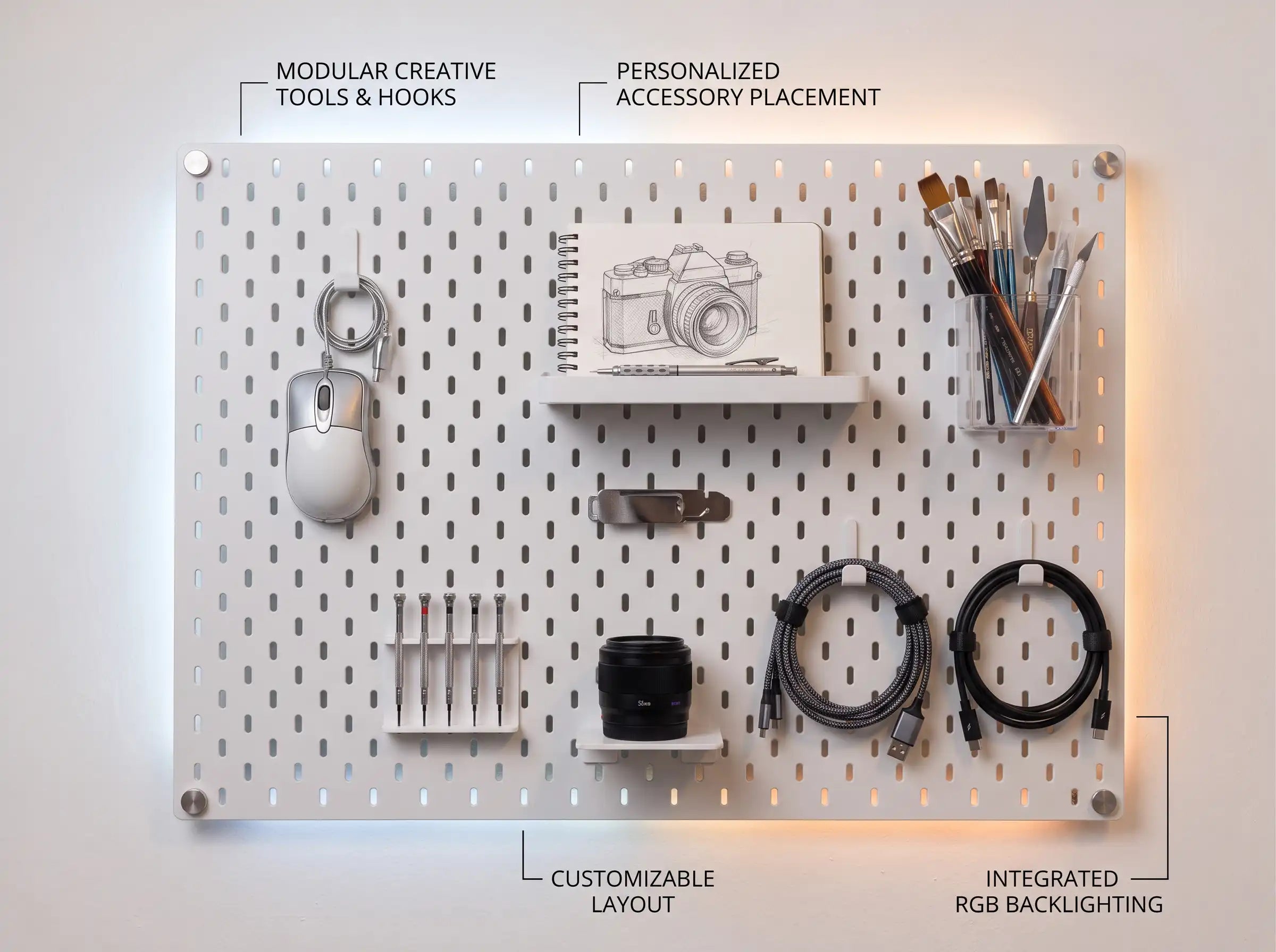 Pegboard 56x76 MDF White