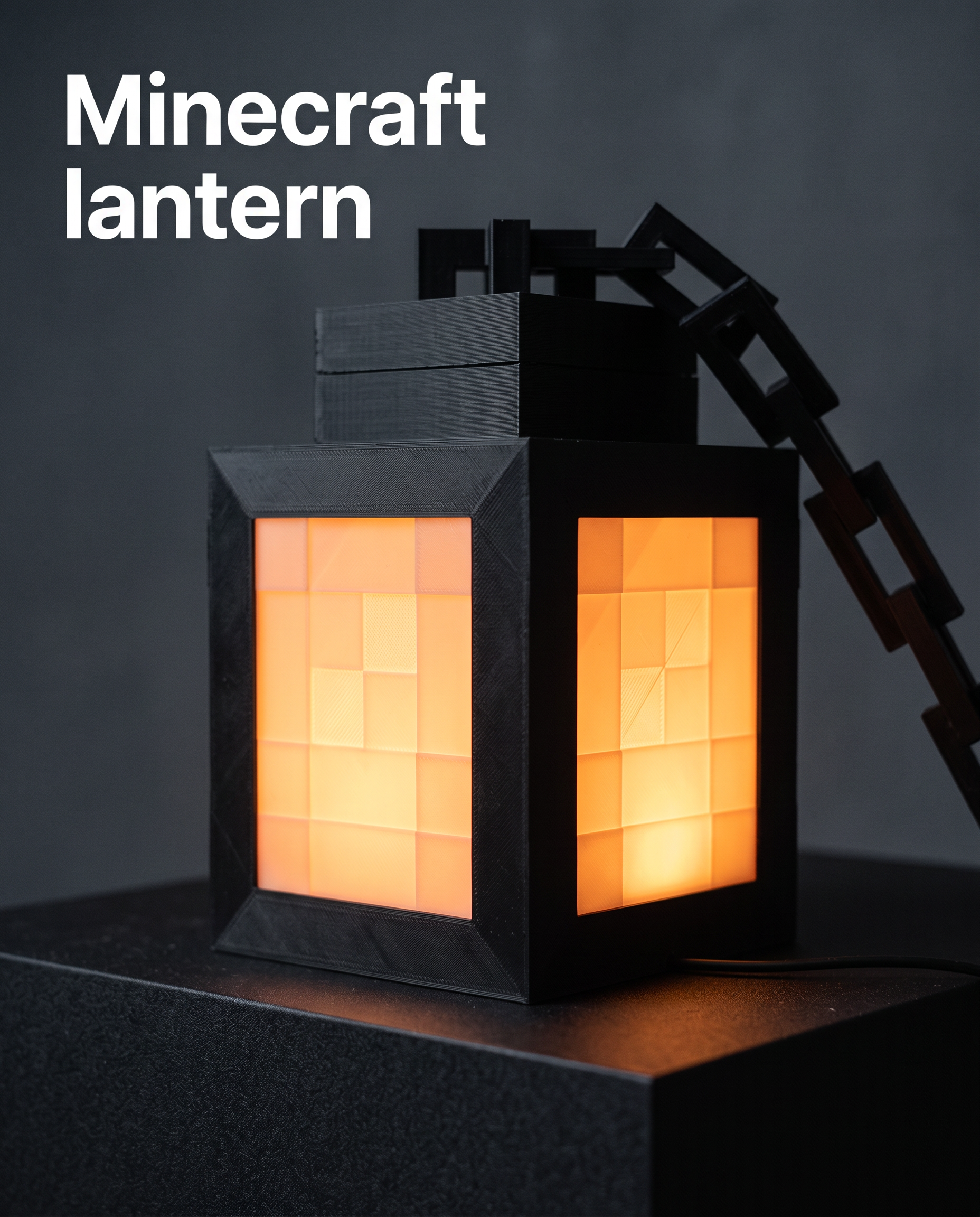 Large Minecraft RGB Lantern — App & Remote