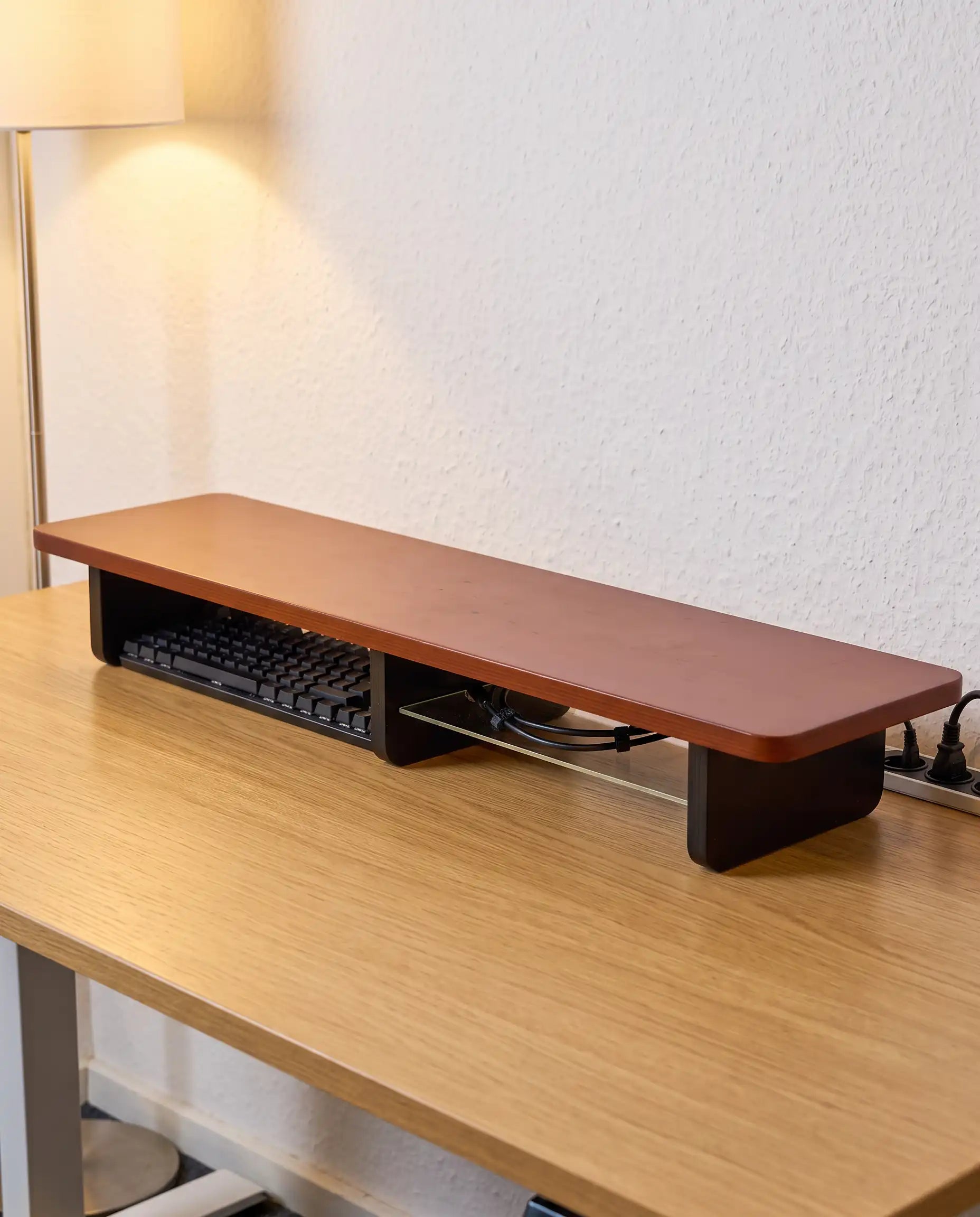 Desk Shelf Made of Natural Wood