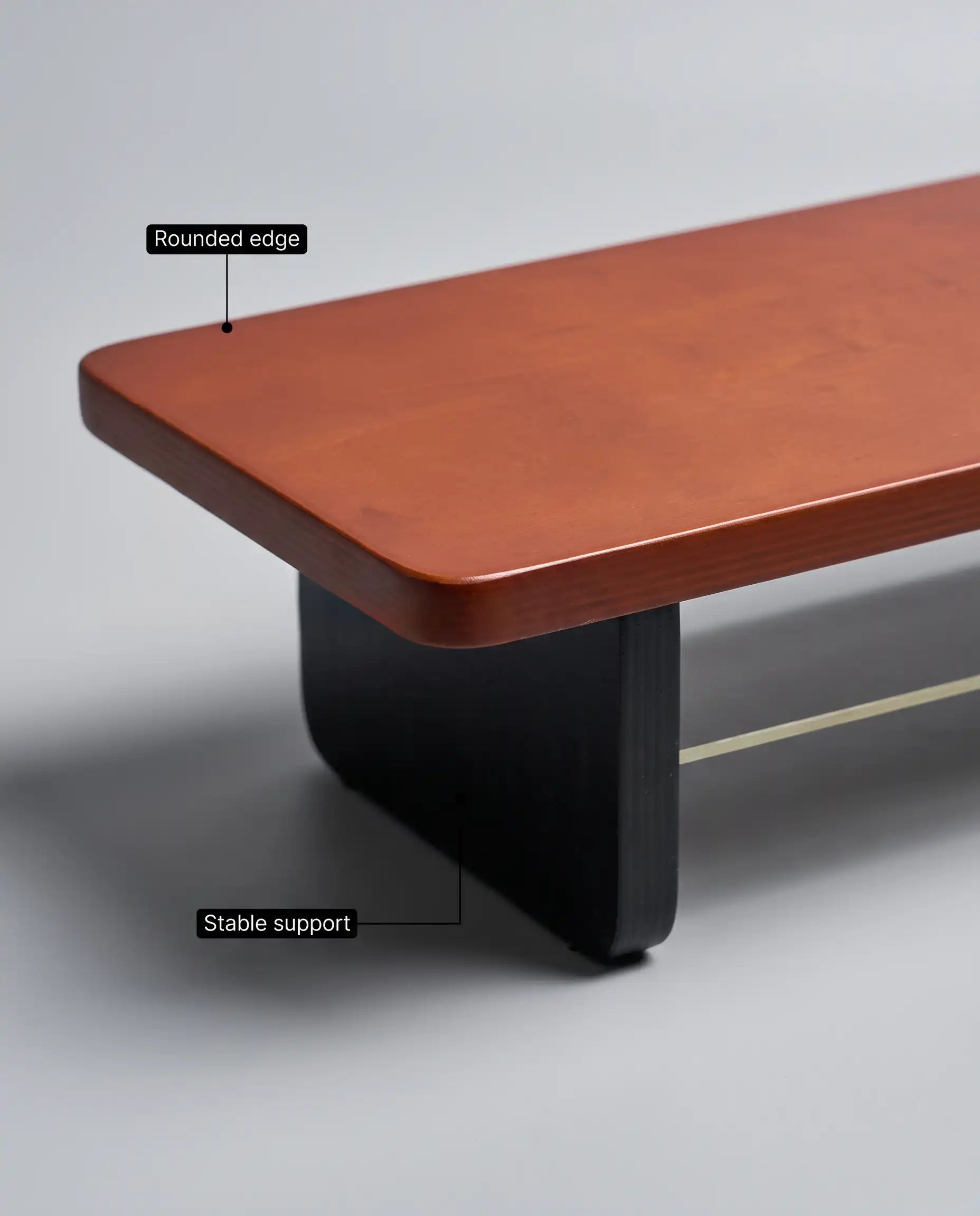 Desk Shelf Made of Natural Wood