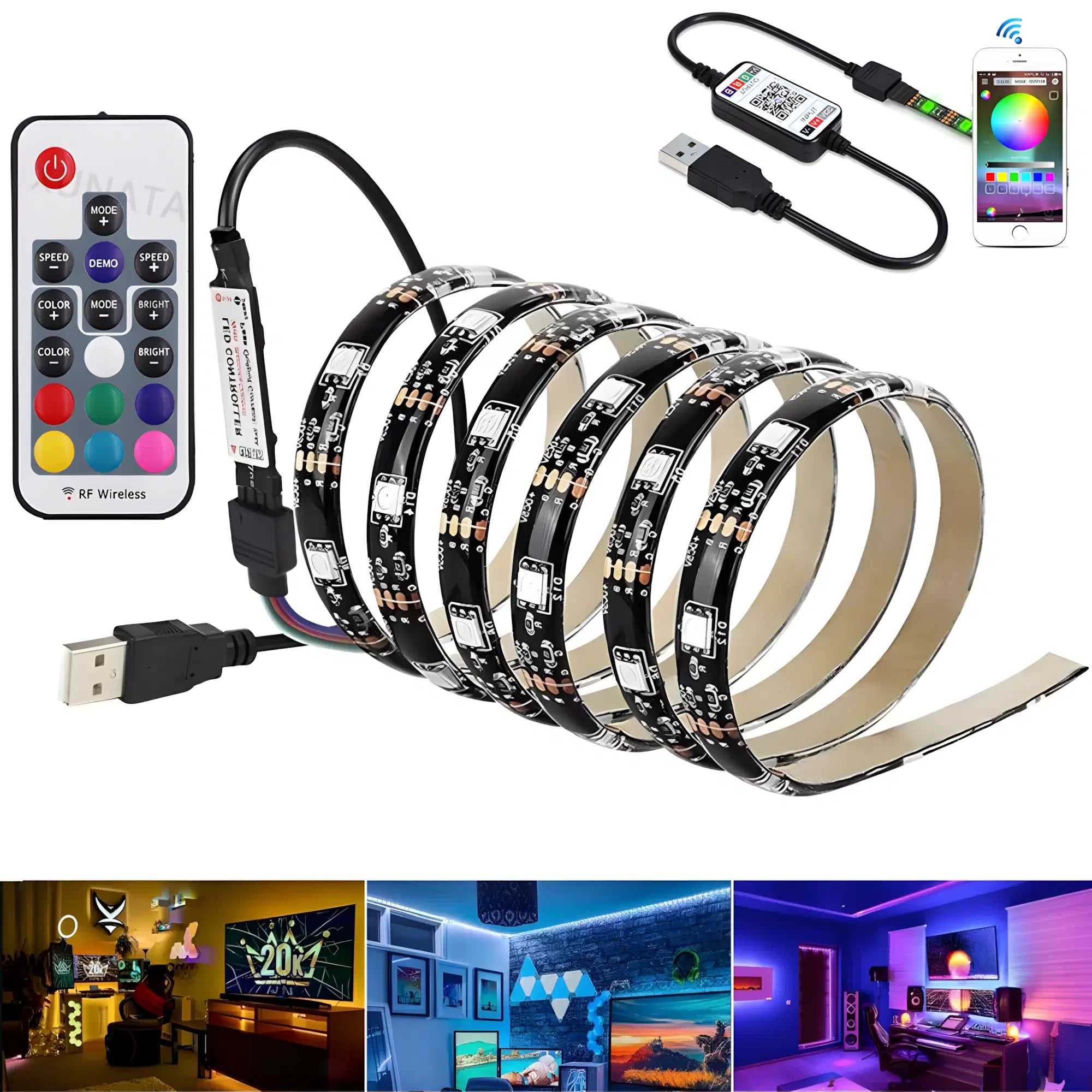 Rgb - ic Led Strip kit - CoffeeGamerStore