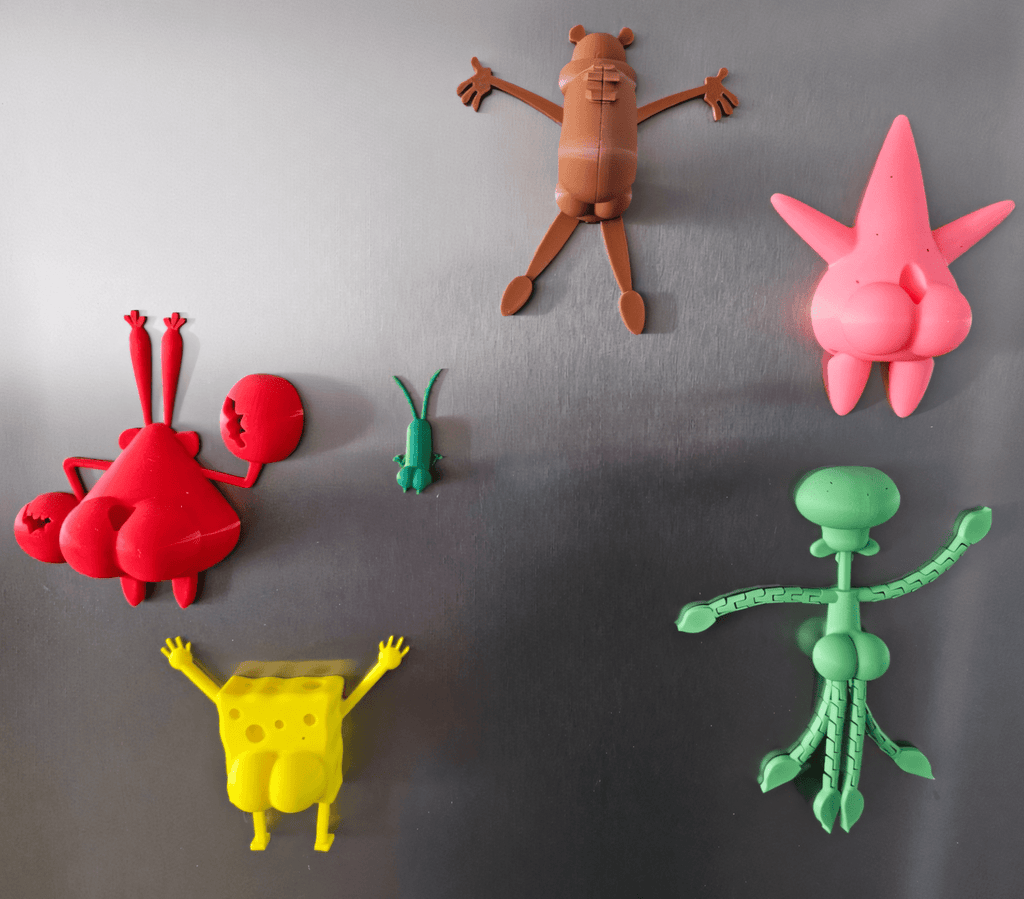 spongebob magnetic kit (spongebob - squidward - MR.krabs - patrick star - plankton - sandy) - CoffeeGamerStore